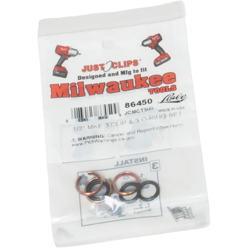 Jeu de clips et joints toriques de 1/2 po pour Milwaukee Les Fournitures Industrielles Méga