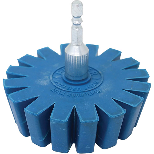 Conical Gear Eraser Wheel with Quick-Connect Arbor Adapter Les Fournitures Industrielles Méga