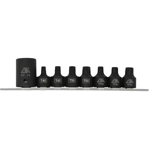 Pickup Truck Bed Bolt Socket/Bit Set, 8 Pieces, 1/2"/3/8" Drive Size Les Fournitures Industrielles Méga