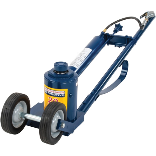Cric pneumatique pour camion, 20 tonne(s) Capacit&eacute;, 9-1/2" Abaiss&eacute;e, 17-1/2" &eacute;lev&eacute;e, Air comprim&eacute;/hydraulique Les Fournitures Industrielles Méga
