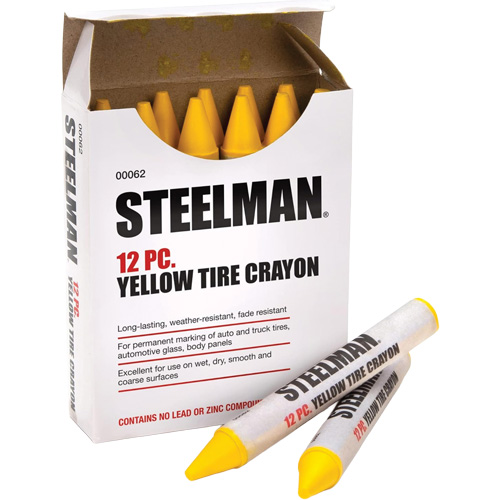 Semi-Permanent Yellow Tire Marking Crayons Les Fournitures Industrielles Méga