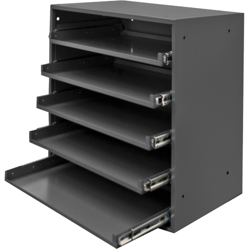 Armoire de rangement &agrave; cloisons, Acier, 5 compartiments, 20-1/2" la x 12-1/2" p, 21" h, Gris Les Fournitures Industrielles Méga