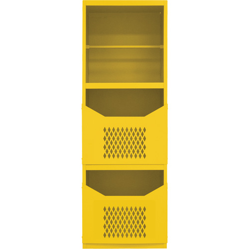 Armoire pour le contr&ocirc;le des d&eacute;versements, 1 Tablettes, 72" h x 24" la x 24" p, Acier, Jaune Les Fournitures Industrielles Méga
