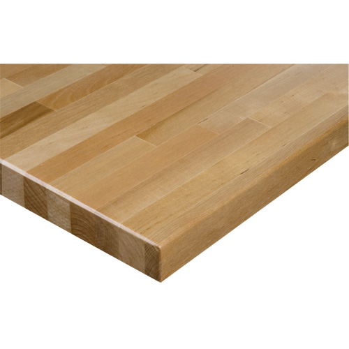 Hardwood Workbench Top, 48" W x 24" D, Square Edge, 1-1/4" Thick Les Fournitures Industrielles Méga