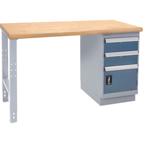 &eacute;tabli industriel, Porte a/combinaison de tiroirs, Cap 1000 lb, 30" la x 72" p, 34" h Les Fournitures Industrielles Méga