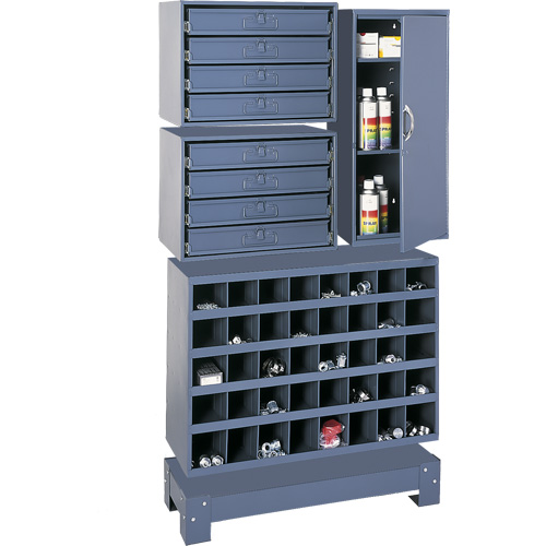 Unit&eacute; de stockage modulaire pour petites pi&egrave;ces, Acier, 8 tiroirs, 33-3/4" x 12-1/4" x 59-5/8", Gris Les Fournitures Industrielles Méga