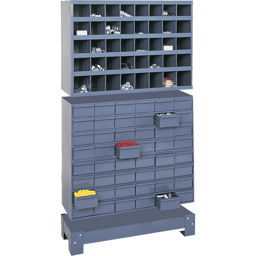 Unit&eacute; de stockage modulaire pour petites pi&egrave;ces, Acier, 48 tiroirs, 33-3/4" x 12-1/4" x 58-3/8", Gris Les Fournitures Industrielles Méga