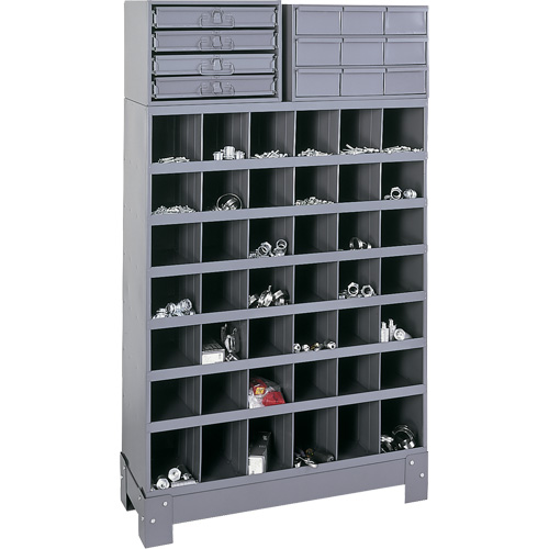 Modular Small Parts Storage Unit, Steel, 13 Drawers, 33-3/4" x 12-1/4" x 59", Grey Les Fournitures Industrielles Méga
