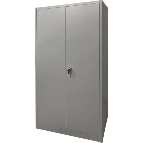 Storage Cabinet, Steel, 4 Shelves, 78" H x 36" W x 24" D, Grey Les Fournitures Industrielles Méga