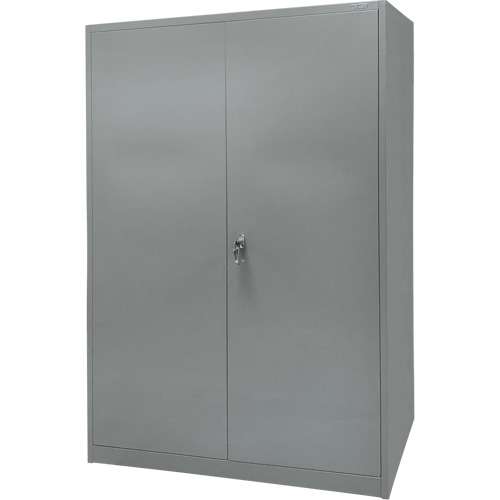 Armoire de rangement, Acier, 4 Tablettes, 78" h x 48" la x 24" P, Gris Les Fournitures Industrielles Méga