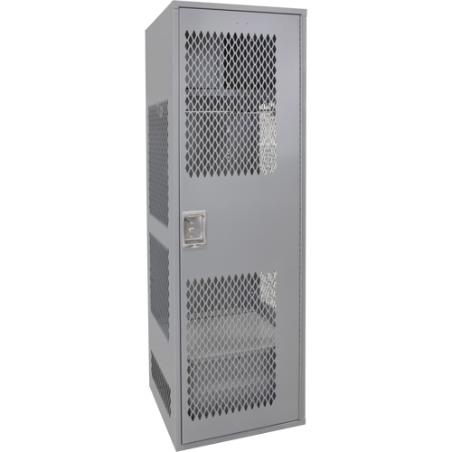 Casier pour &eacute;quipement avec porte, Acier, 24" la x 24" p x 72" h, Gris Les Fournitures Industrielles Méga
