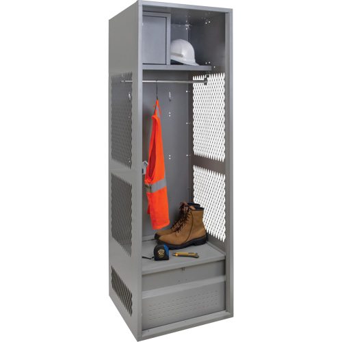 Casier pour &eacute;quipement, Acier, 24" la x 18" p x 72" h, Gris Les Fournitures Industrielles Méga