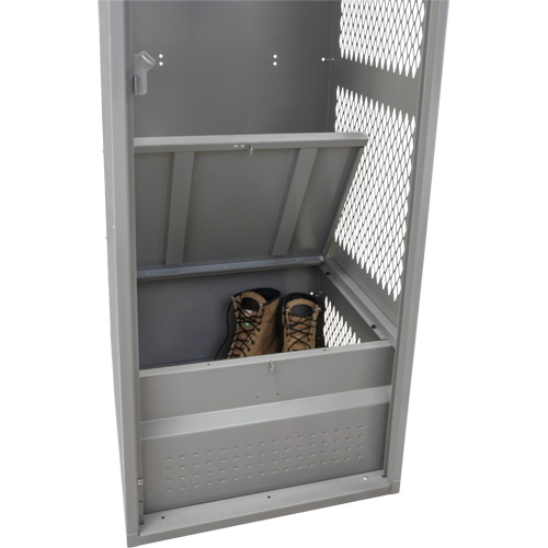 Casier pour &eacute;quipement, Acier, 24" la x 18" p x 72" h, Gris Les Fournitures Industrielles Méga