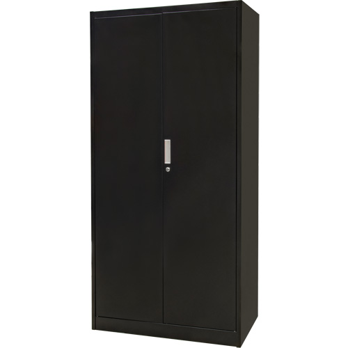Armoire de rangement combin&eacute;e, 36" la x 18" p x 72" h, Noir Les Fournitures Industrielles Méga