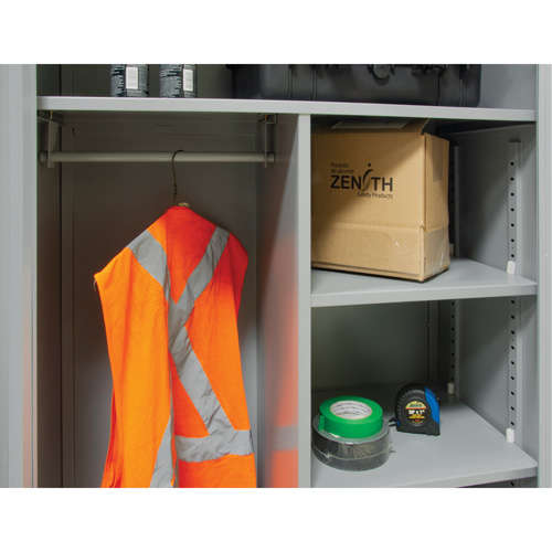 Armoire de rangement combin&eacute;e, 36" la x 18" p x 72" h, Gris Les Fournitures Industrielles Méga
