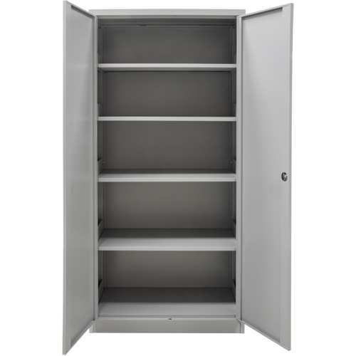 Armoires de rangement Hi-Boy, Acier, 4 Tablettes, 72" h x 36" la x 18" P, Gris Les Fournitures Industrielles Méga