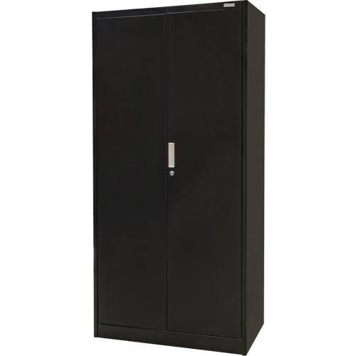 Armoire de rangement Hi-Boy, Acier, 4 Tablettes, 72" h x 36" la x 18" P, Noir Les Fournitures Industrielles Méga