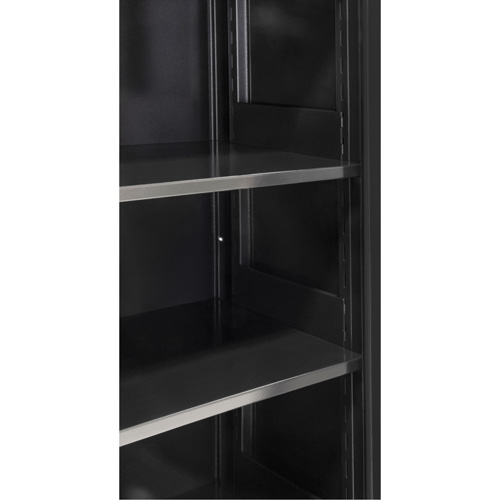 Armoire de rangement Hi-Boy, Acier, 4 Tablettes, 72" h x 36" la x 18" P, Noir Les Fournitures Industrielles Méga