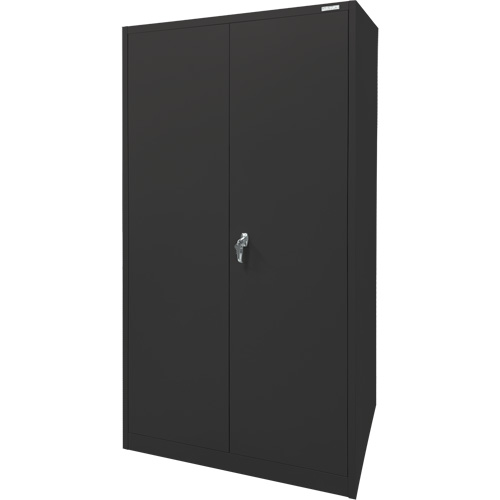 Armoire d'entreposage, Acier, 4 Tablettes, 78" h x 36" la x 24" P, Noir Les Fournitures Industrielles Méga