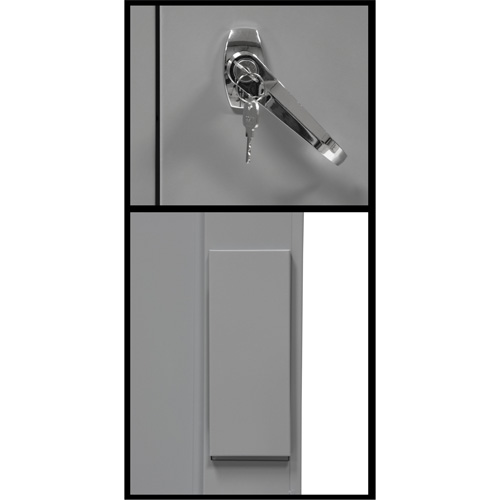 Armoire de rangement &agrave; hauteur de comptoir, Acier, 2 Tablettes, 42" h x 30" la x 15" P, Gris Les Fournitures Industrielles Méga