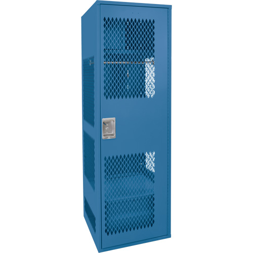 Casier pour &eacute;quipement avec porte, Acier, 24" la x 18" p x 72" h, Bleu fonc&eacute; Les Fournitures Industrielles Méga