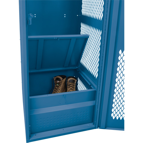 Casier pour &eacute;quipement avec porte, Acier, 24" la x 18" p x 72" h, Bleu fonc&eacute; Les Fournitures Industrielles Méga