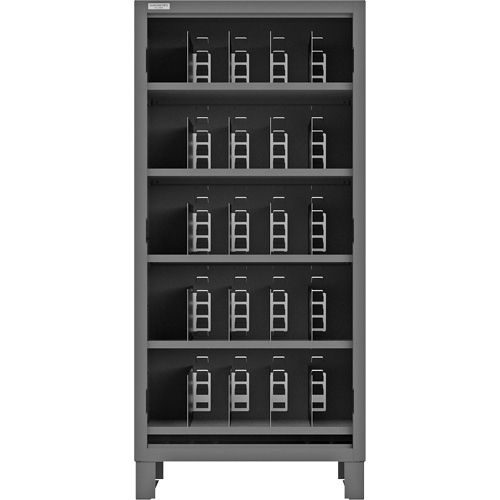 Heavy-Duty Open Front Cabinet with Dividers, Steel, 0 Drawers, 36" x 24" x 78", Grey Les Fournitures Industrielles Méga