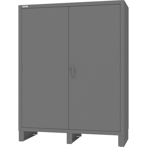 Armoire avec barre de suspension et portes encastr&eacute;es standards, Acier, 78" h x 60" la x 24" P, Gris Les Fournitures Industrielles Méga