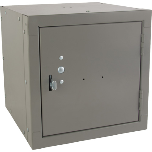 Casier cubique empilable, 12" x 12" x 12", Acier, Gris, D&eacute;mont&eacute; Les Fournitures Industrielles Méga