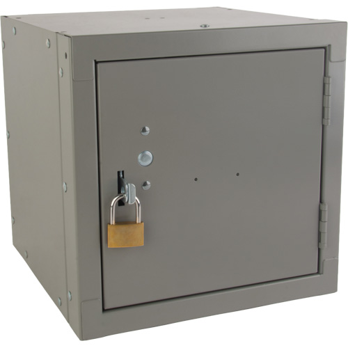 Casier cubique empilable, 12" x 12" x 12", Acier, Gris, D&eacute;mont&eacute; Les Fournitures Industrielles Méga
