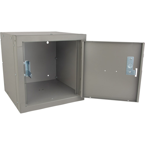 Casier cubique empilable, 12" x 12" x 12", Acier, Gris, D&eacute;mont&eacute; Les Fournitures Industrielles Méga