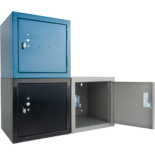 Casier cubique empilable, 12" x 12" x 12", Acier, Gris, D&eacute;mont&eacute; Les Fournitures Industrielles Méga