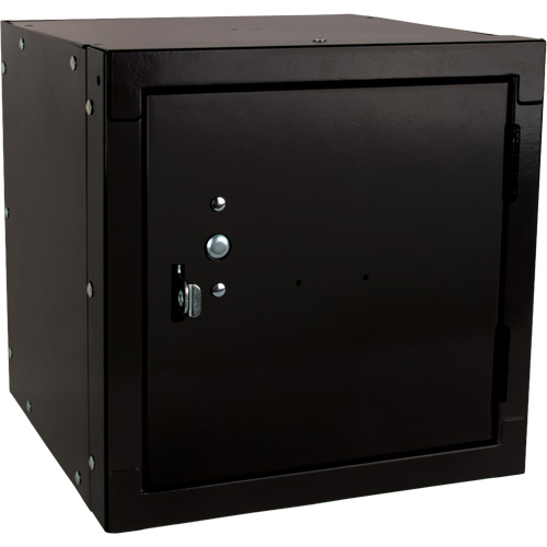 Casier cubique empilable, 12" x 12" x 12", Acier, Noir, D&eacute;mont&eacute; Les Fournitures Industrielles Méga