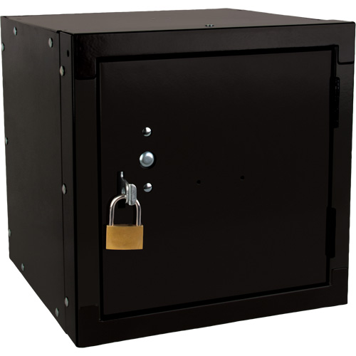 Casier cubique empilable, 12" x 12" x 12", Acier, Noir, D&eacute;mont&eacute; Les Fournitures Industrielles Méga