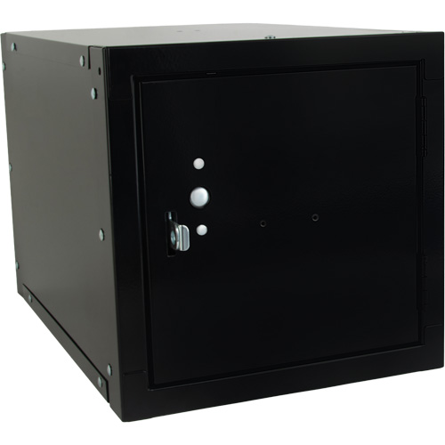Stackable Cube Locker, 12" x 18" x 12", Steel, Black, Knocked Down Les Fournitures Industrielles Méga