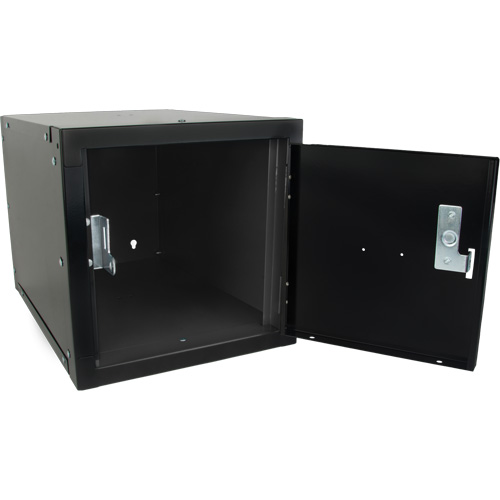 Stackable Cube Locker, 12" x 18" x 12", Steel, Black, Knocked Down Les Fournitures Industrielles Méga
