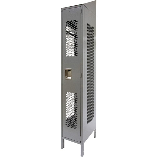 Casiers ventil&eacute;s, 12" x 18" x 88", Acier, Gris, D&eacute;mont&eacute;, Perfor&eacute; Les Fournitures Industrielles Méga