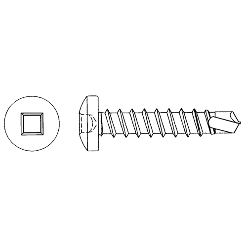 Self Drill Pan Head Screws, #10 x 3/4" L, Zinc Plated Les Fournitures Industrielles Méga