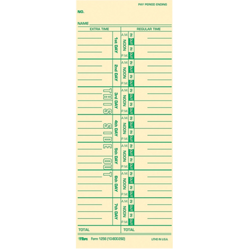 Cartes de temps Les Fournitures Industrielles Méga