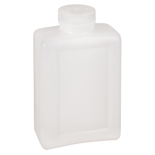 Bouteilles peu encombrantes &agrave; prise facile, Rectangulaire, 64 oz, Plastique Les Fournitures Industrielles Méga