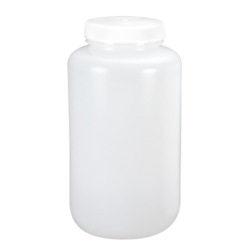 Wide-Mouth Bottles, Round, 1/2 gal., Plastic Les Fournitures Industrielles Méga