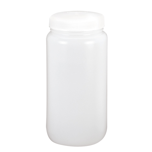 Bouteilles &agrave; large ouverture, Ronde, 1 gal., Plastique Les Fournitures Industrielles Méga