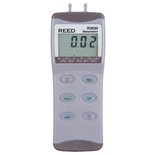 Manom&egrave;tre avec certificat de calibration, Num&eacute;rique, 0 - 100 psi/0 - 6,895 bar/0 - 689,5 kPa/0 - 6895 mbar Les Fournitures Industrielles Méga