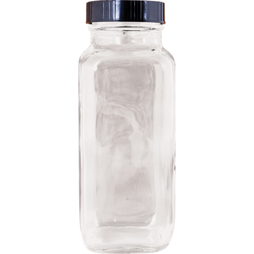 Bottle, Square, 8 fl. Oz., Glass Les Fournitures Industrielles Méga