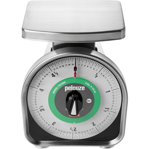 Pelouze Mechanical Portion Control Scale, 5 lbs. / 2.3 kg Cap., 10 g / 0.5 oz. Graduations Les Fournitures Industrielles Méga