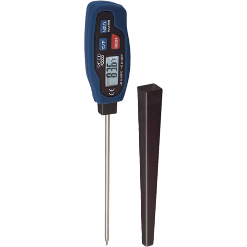Thermom&egrave;tre &agrave; tige REED R2222 avec certificat de calibration, Contact, Num&eacute;rique, -40-482°F (-40-250°C) Les Fournitures Industrielles Méga