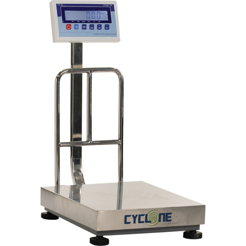 Cyclone 150 Bench and Platform Scale, 300 lbs. / 150 kg Capacity, 15-3/4" L x 19-7/10" W Les Fournitures Industrielles Méga