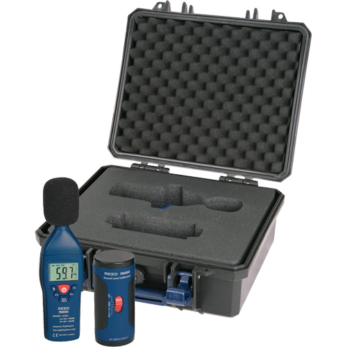 Ensemble de sonom&egrave;tre et calibrateur, Gamme de mesure 30 - 130 dB Les Fournitures Industrielles Méga