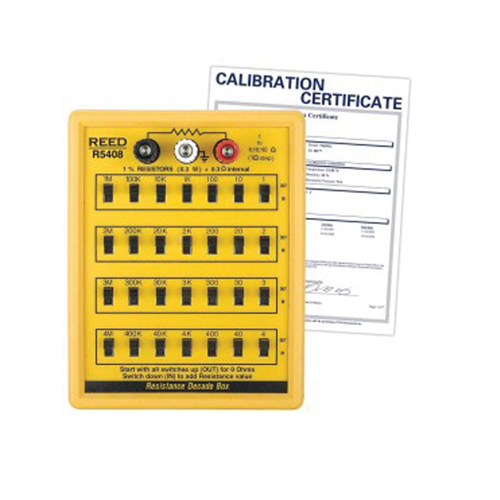 Boîte &agrave; d&eacute;cades de r&eacute;sistance avec certificat de calibration Les Fournitures Industrielles Méga