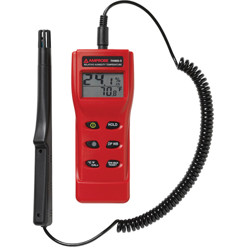 THWD-5 Relative Humidity & Temperature Meter, 0% - 100% RH, 14°- 140° F ( -10° - 60° C ) Les Fournitures Industrielles Méga